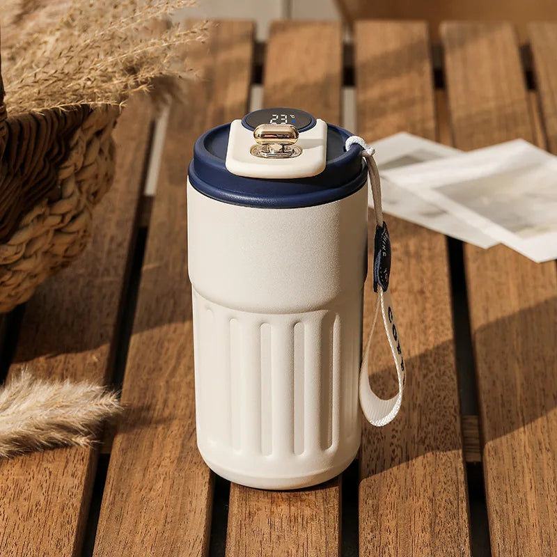 Bouteille isotherme de 450 ml avec affichage intelligent de la température, en acier inoxydable 316, tasse à café isotherme portable pour le bureau
