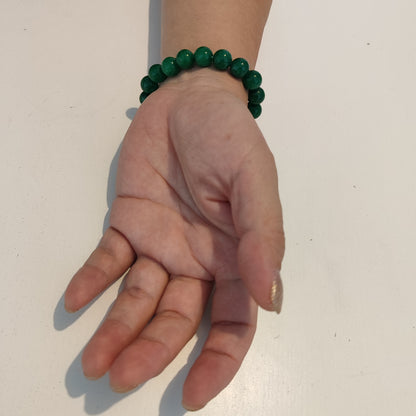 Bracelet en jade vert marbré de catégorie Hetian du Xinjiang, perle pierre de 10mm