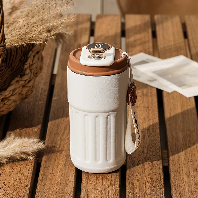 Bouteille isotherme de 450 ml avec affichage intelligent de la température, en acier inoxydable 316, tasse à café isotherme portable pour le bureau