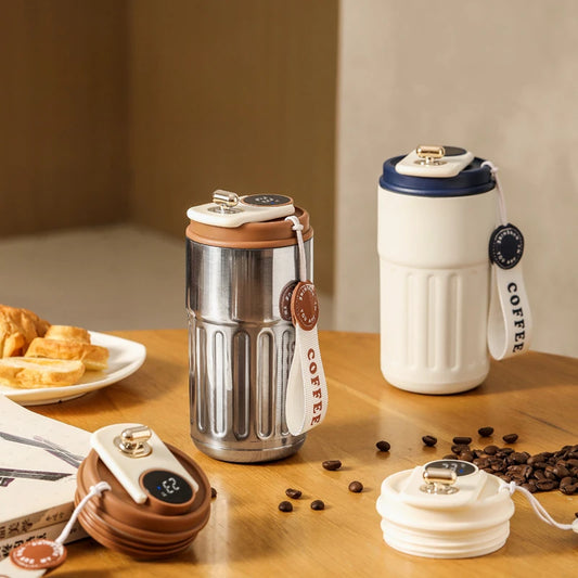 Bouteille isotherme de 450 ml avec affichage intelligent de la température, en acier inoxydable 316, tasse à café isotherme portable pour le bureau