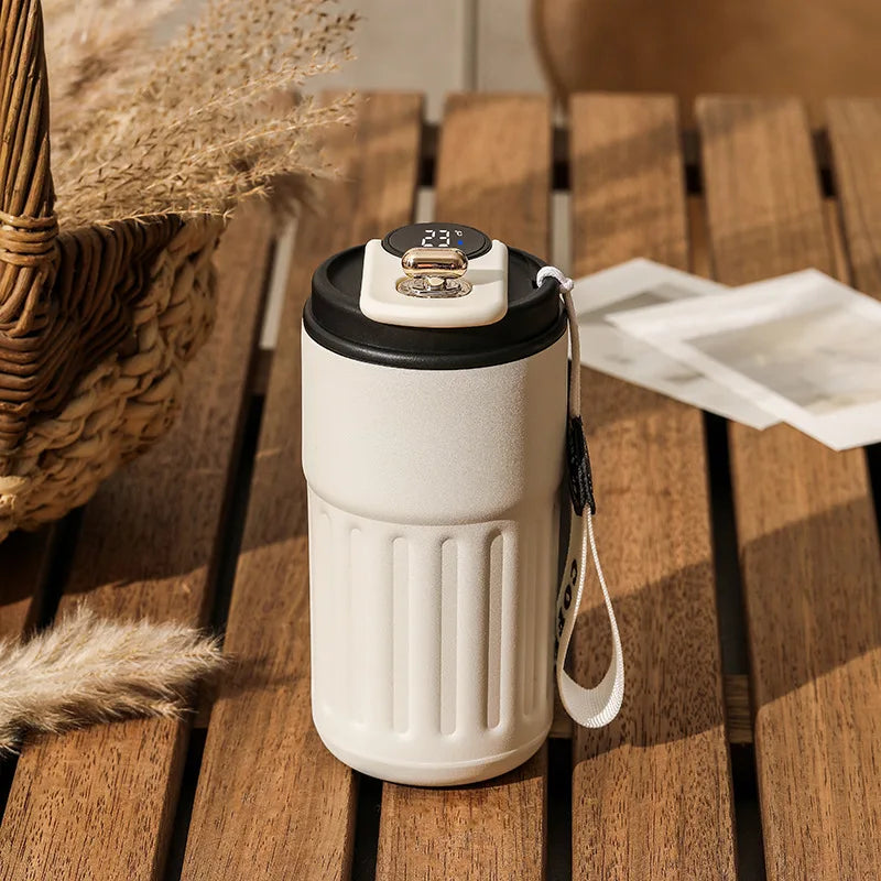 Bouteille isotherme de 450 ml avec affichage intelligent de la température, en acier inoxydable 316, tasse à café isotherme portable pour le bureau